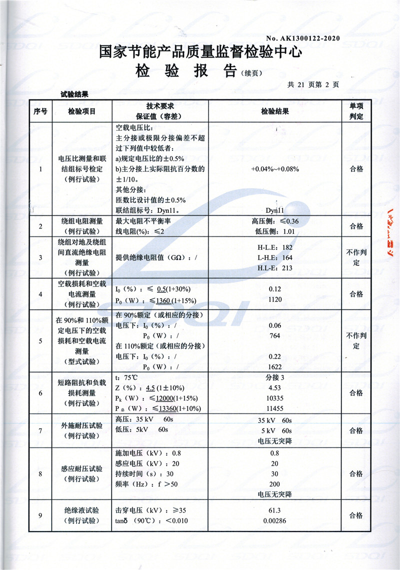 高低压试验报告-S11-1250塔什库尔干塔什库尔干塔什库尔干油浸式变压器-2.jpg